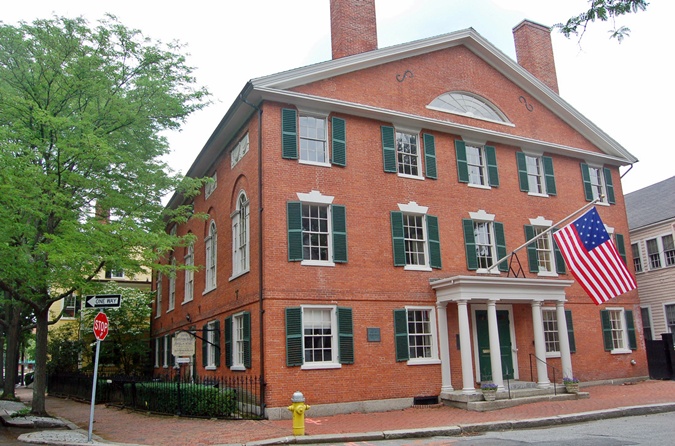 The Federal Hamilton Hall in Salem, Massachusetts. 