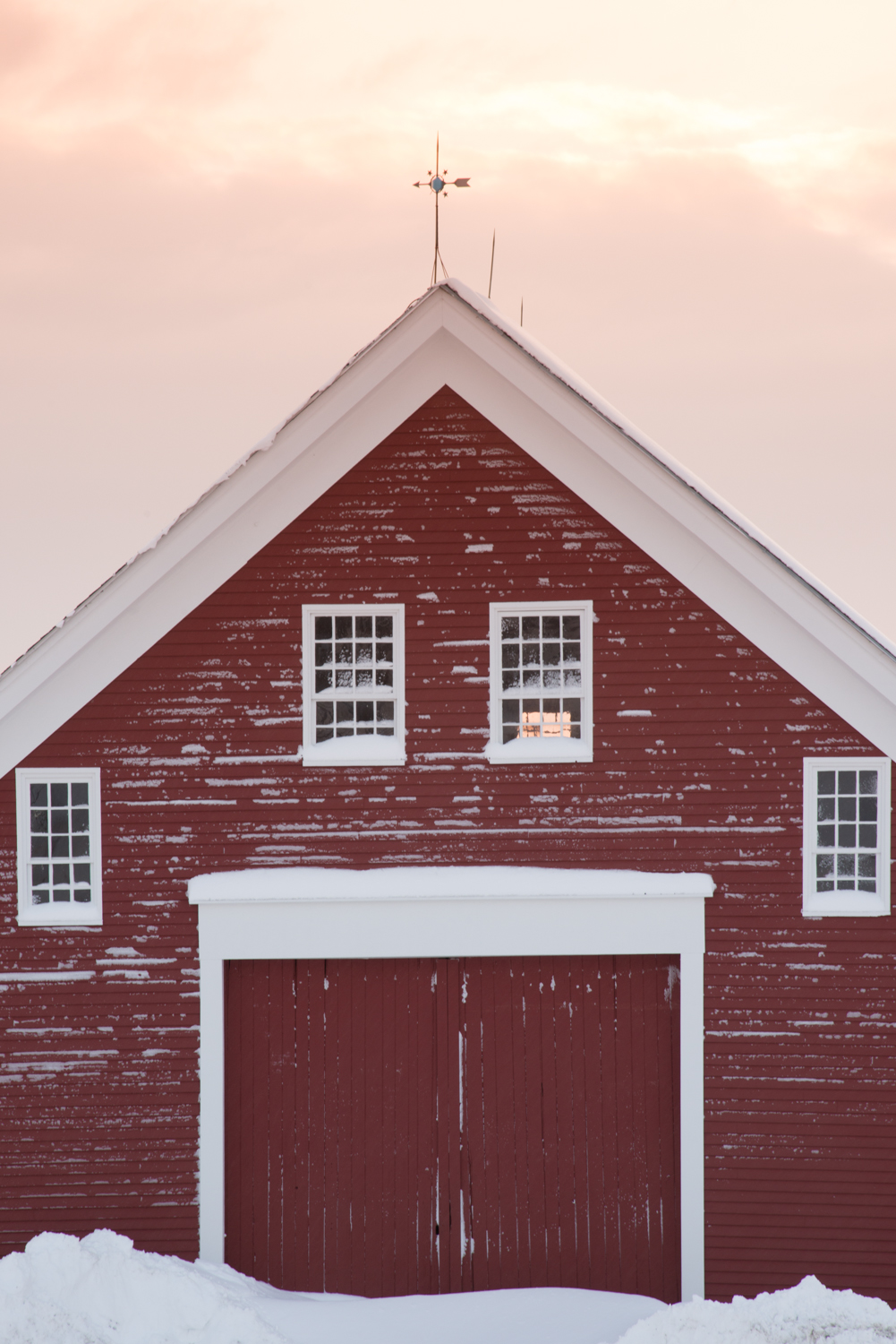 The front barn at Sabbaday Lake Shaker Village, the only active Shaker community left in existence.