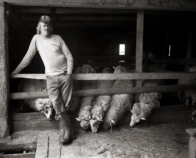 Donald Joslyn, sheep farmer, Waitsfield, 1988.