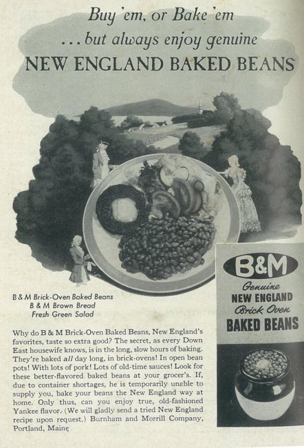 bm baked beans ad 1942