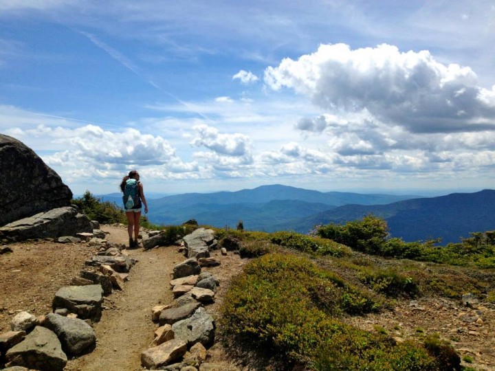Author explores Franconia Ridge on a July day with clear views.