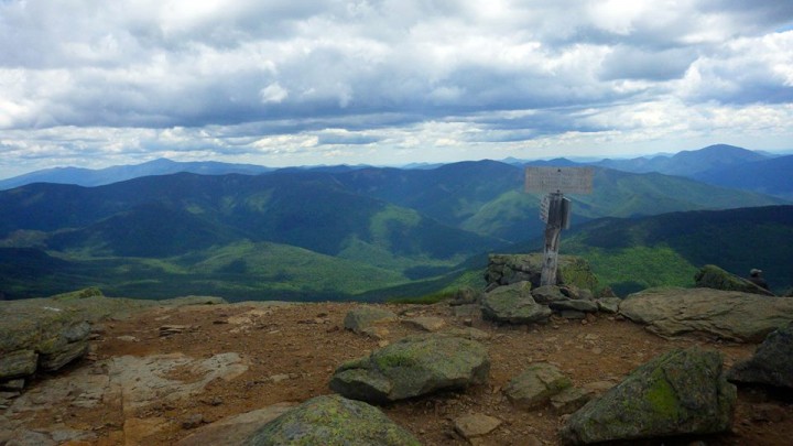On a clear day hikers can see 360-degree views of the White Mountains from the top of Mount Lafayette, including views of Mount Washington and the rest of the Presidential Range.