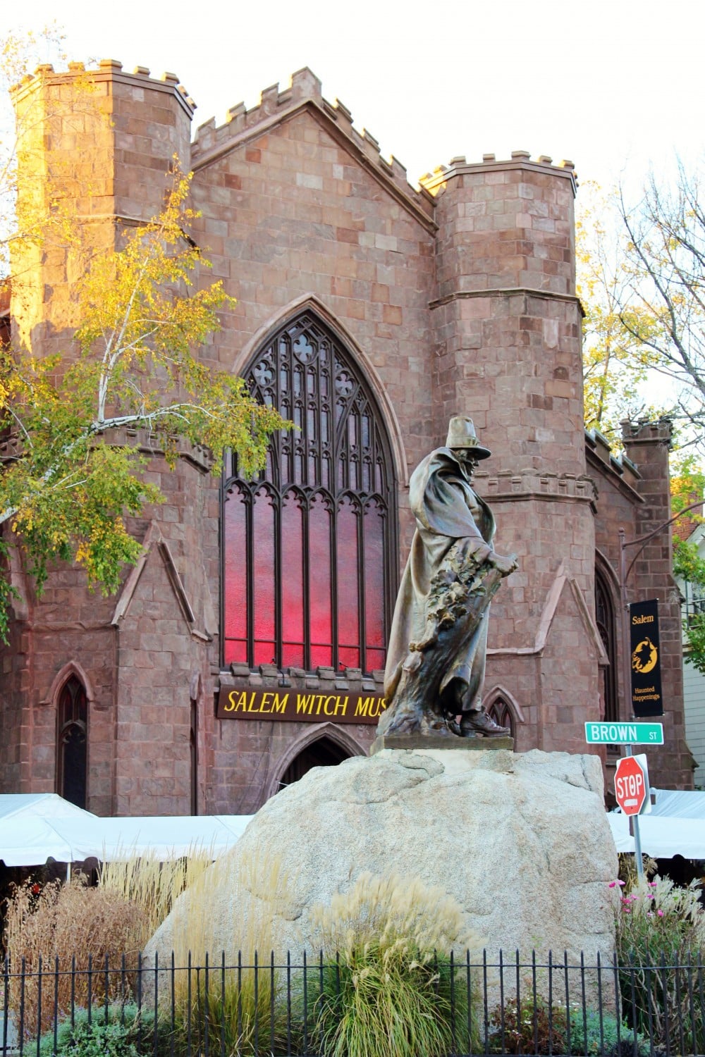 A statue of Roger Conant, the founder of Salem, in front of the Salem Witch Museum. For first time visitors to Salem, this museum will help make the witch trials comprehensible.