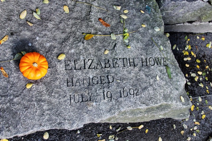 The memorial bench of my ancestor, Elizabeth Howe.