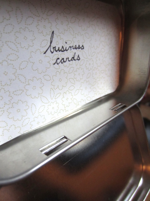 Altoid tins can hold business cards