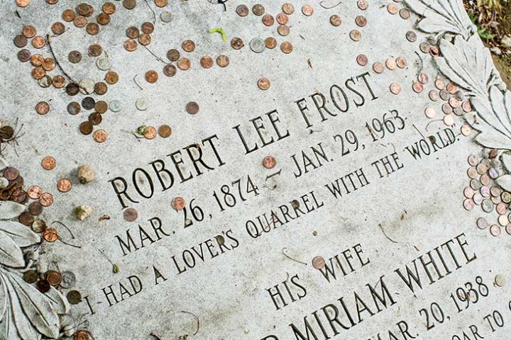 No poet has captured the rhythms of New England better than Robert Frost, buried in Old Bennington.