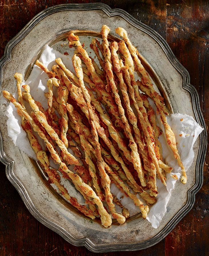 Cheddar Twists with Rosemary