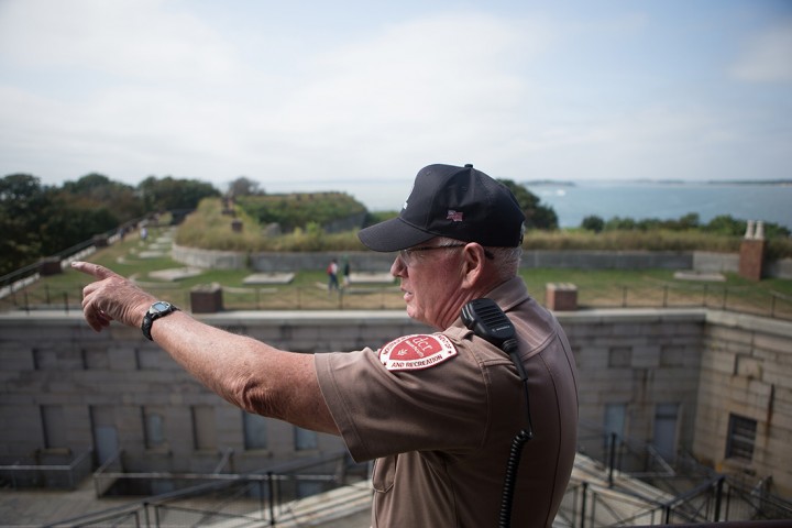 Park ranger Mike Doyle discusses the history of George's Island.