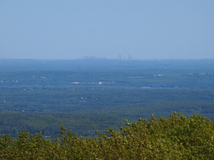 View of Boston, from Wachusett’s summit.