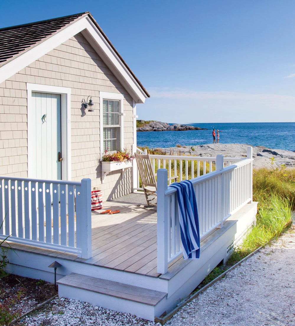 CASTLE HILL INN On the grounds of this luxurious and historic lodging on Newport’s rocky western penin­­sula are several shore­side cottages along a private stretch of beach.