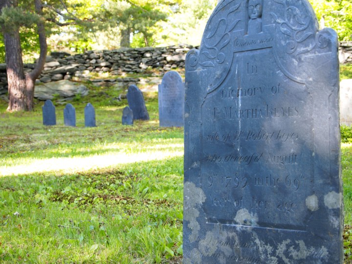 Old Meetinghouse Hill Cemetery in Princeton, Massachusetts. 