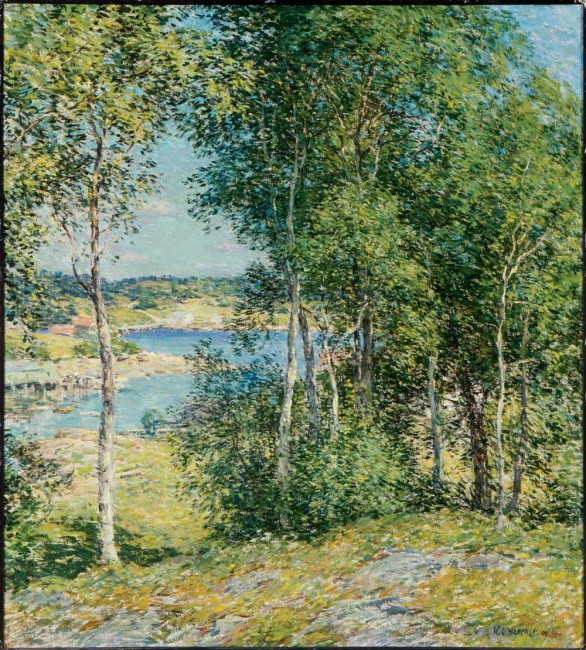 A Family of Birches, by Willard Leroy Metcalf, 1907. Oil on canvas, 26x29 inches