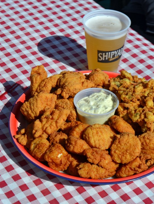 Fried clams, scallops, and haddock from The Clam Shack. 