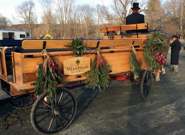The Woodstock Inn wagon for the Wassail Parade.