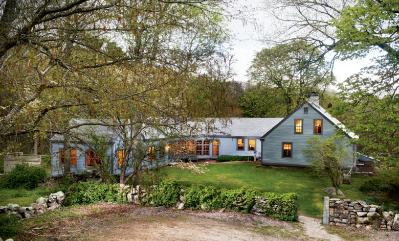 Modern additions complement the house’s historical charm, as do the classic stone walls and mature hardwoods.