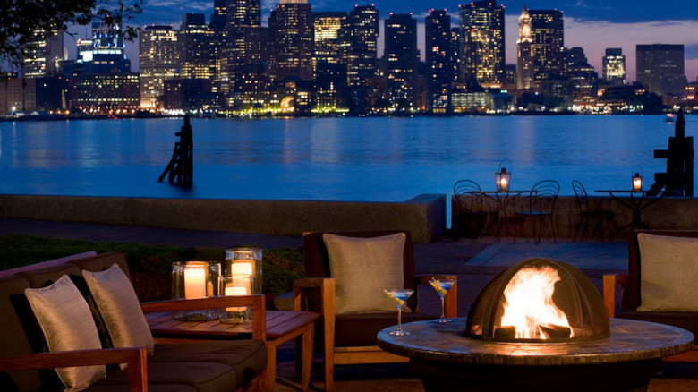 The Harborside patio at the Hyatt Regency Boston Harbor. | Boston Hotels with a View