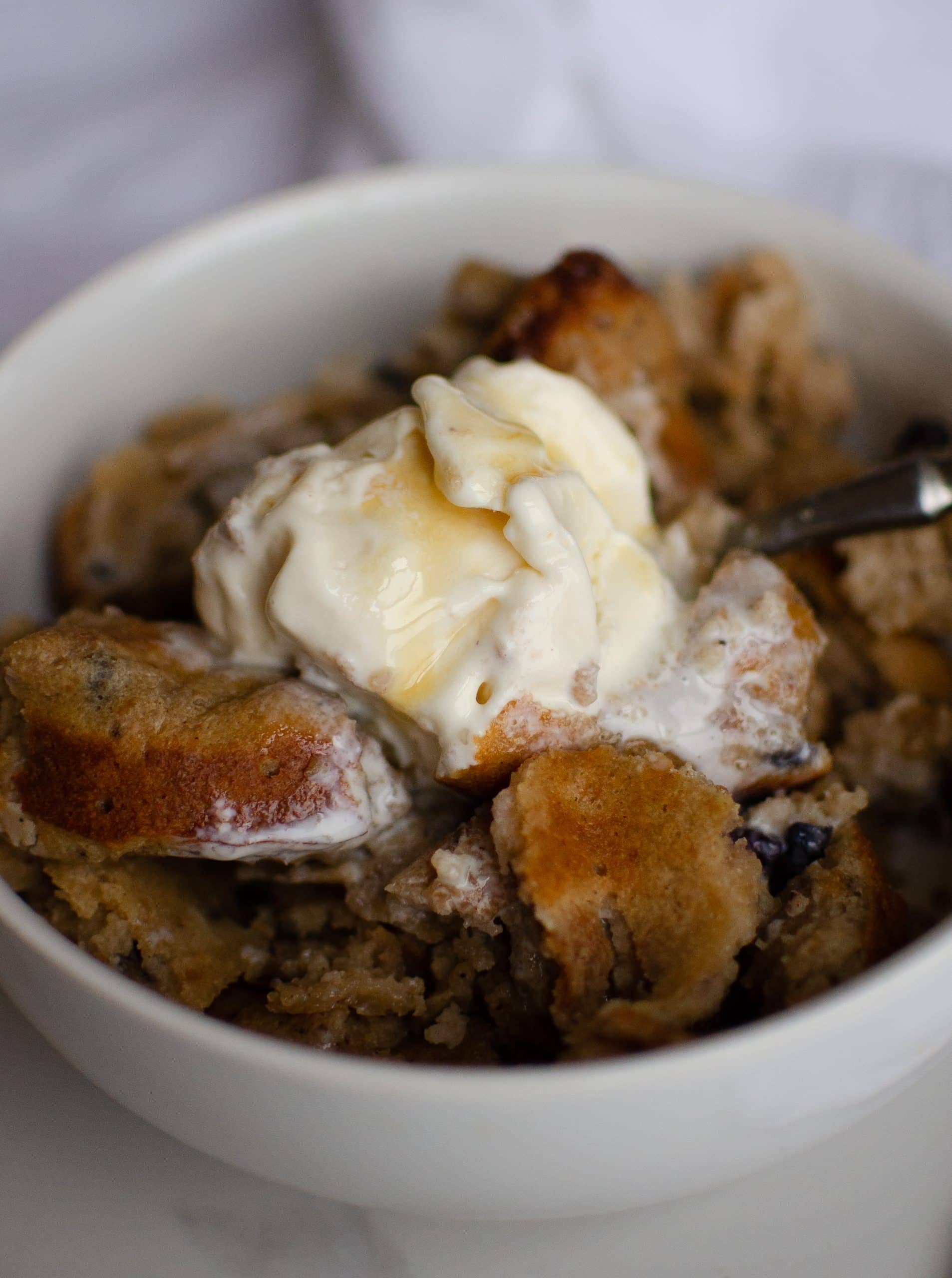 Old-Fashioned Bread Pudding with Vanilla Sauce