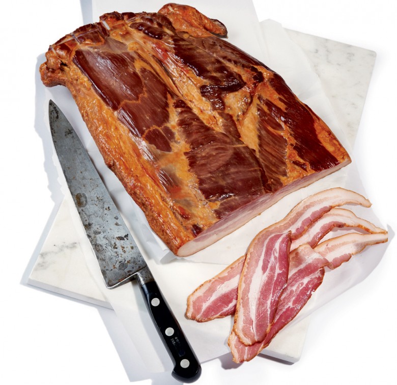 Applewood-smoked bacon 