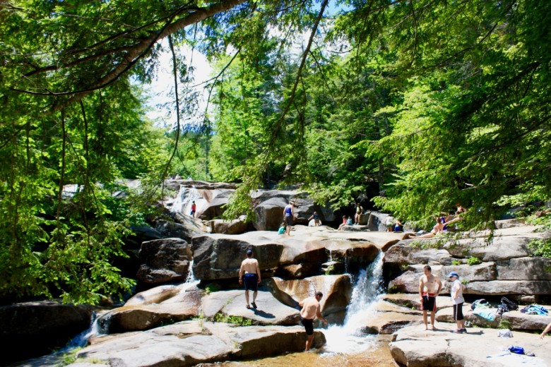 Diana's Baths are a popular spot for swimmers, sun bathers, and explorers. 
