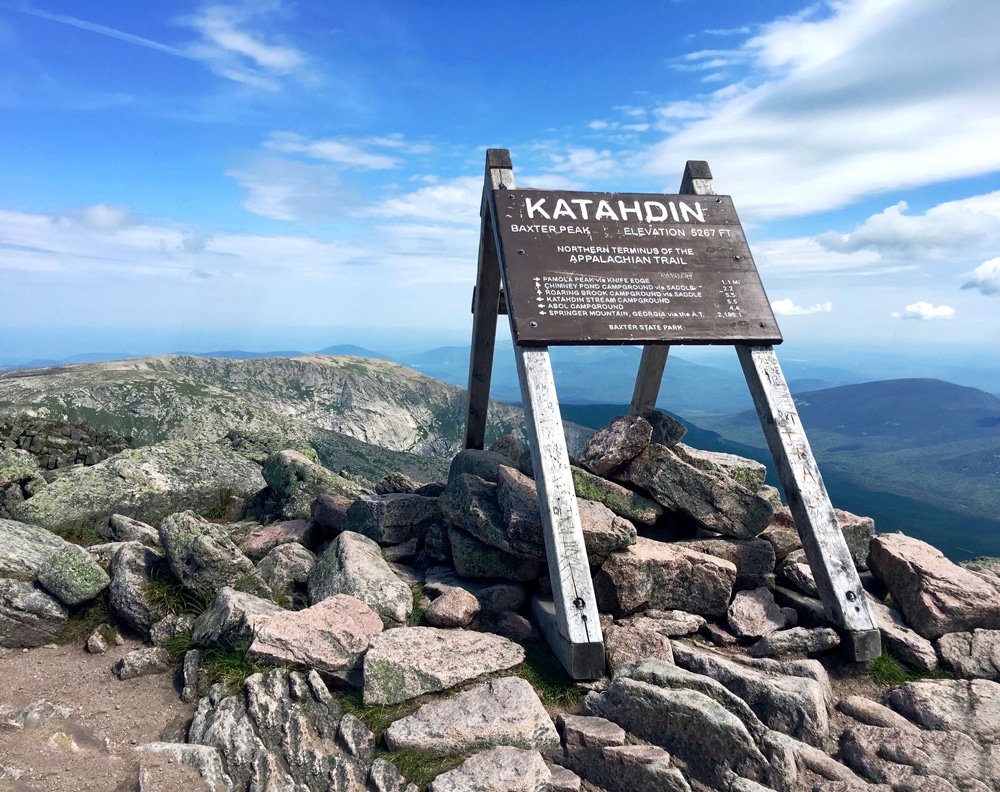 Mount Katahdin, the highest peak in Maine and a pinnacle of New England hiking.