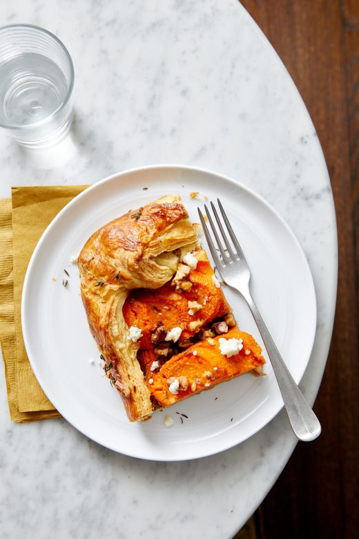 Joanne Chang's Sweet Potato Tart with Blue Cheese and Caramelized Onions