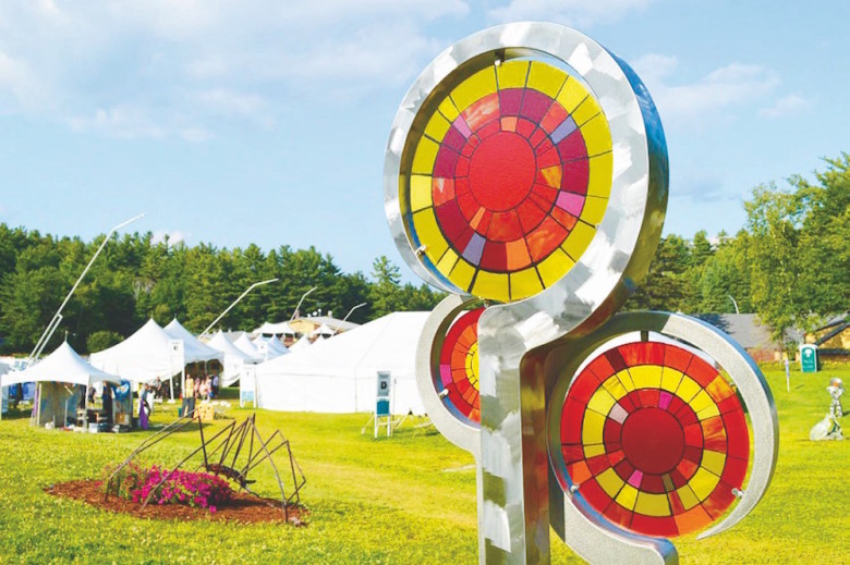 Art is all around at the League of N.H. Craftsmen’s annual fair at Lake Sunapee Resort.