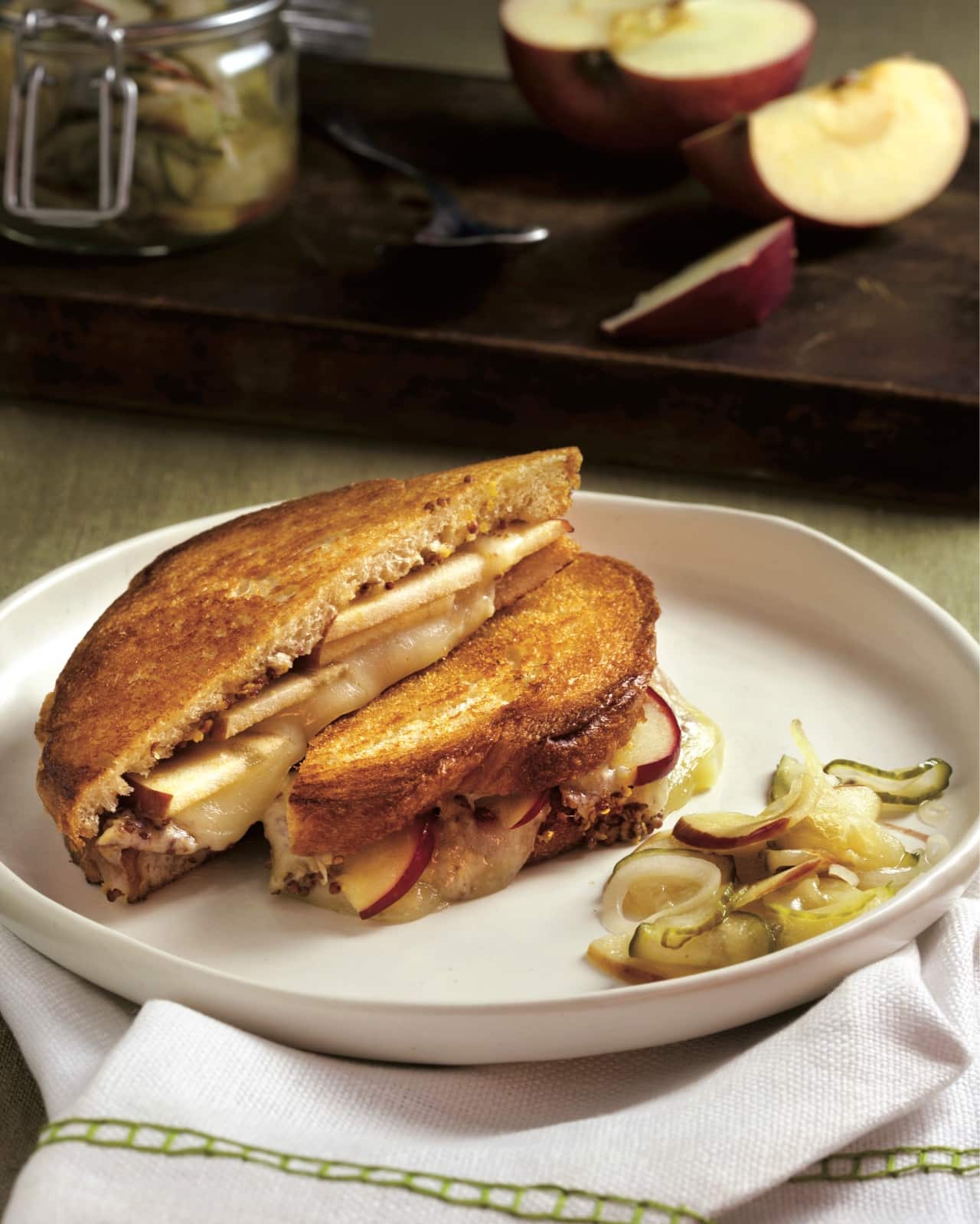 Apple & Mustard Grilled Cheese Sandwiches