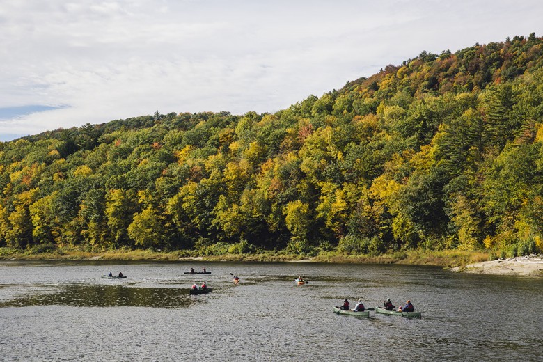A canoe float trip with Great River Outfitters in Windsor, Vermont.