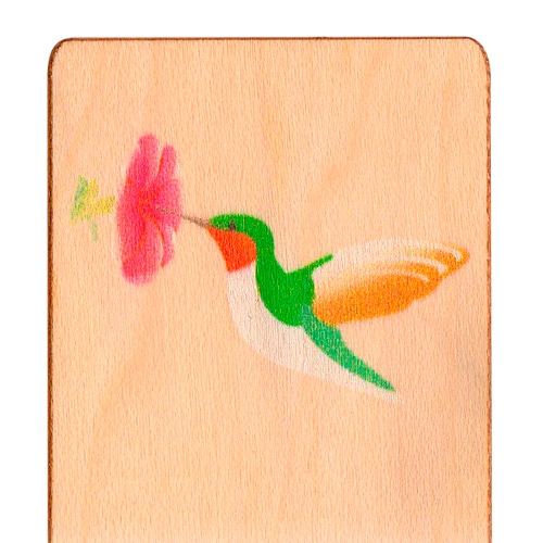 Hummingbird Wooden Bookmark