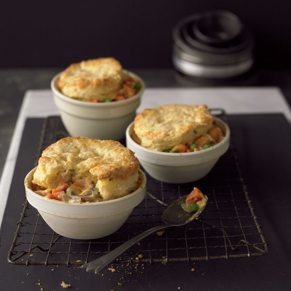chicken pot pie with biscuit topping