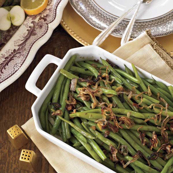 Soy-Glazed Green Beans with Crispy Shallots