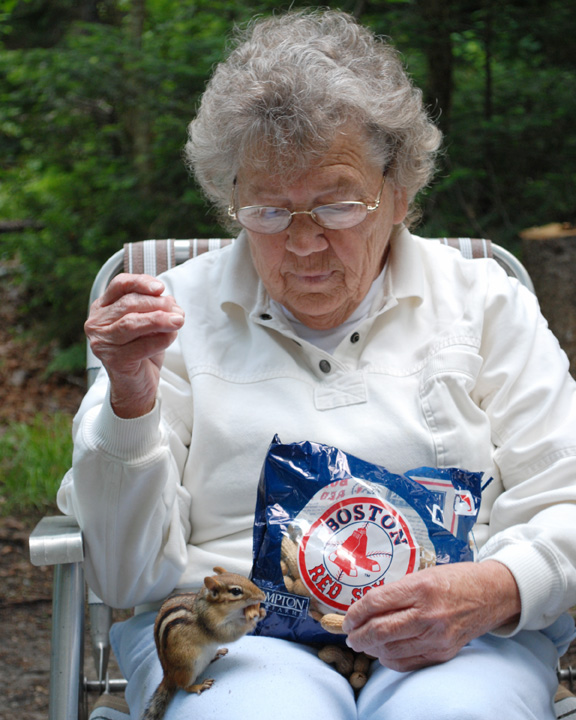 Maxine Roak With Chipmunk (user submitted)