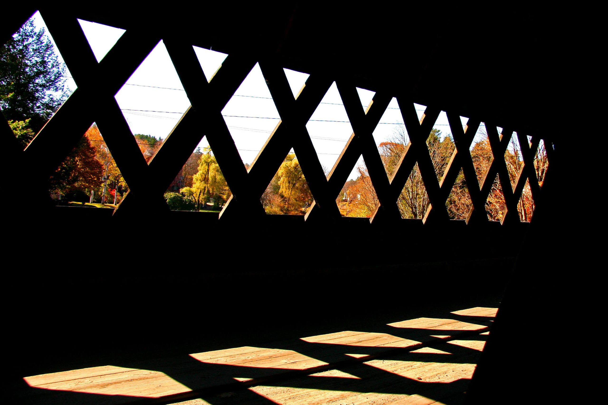Inside The Woodstock Bridge In Vt (user submitted)