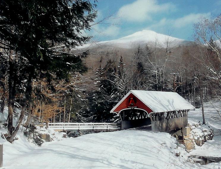 Flume Covered Bridge in Winter (user submitted)