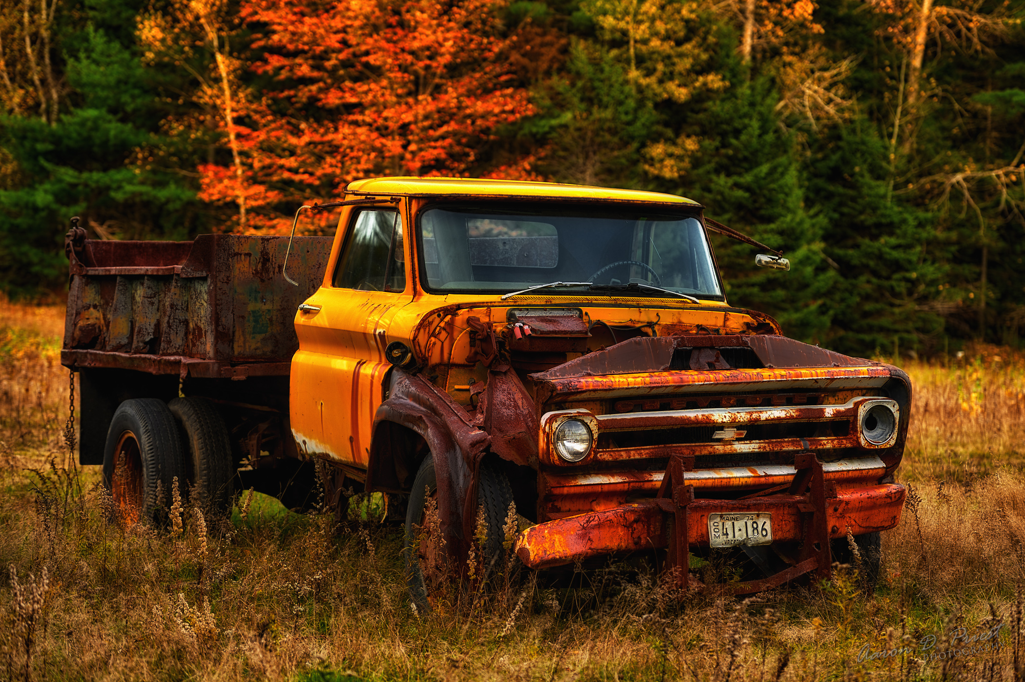 Rusty Dump Truck In Lee, Maine (user submitted)
