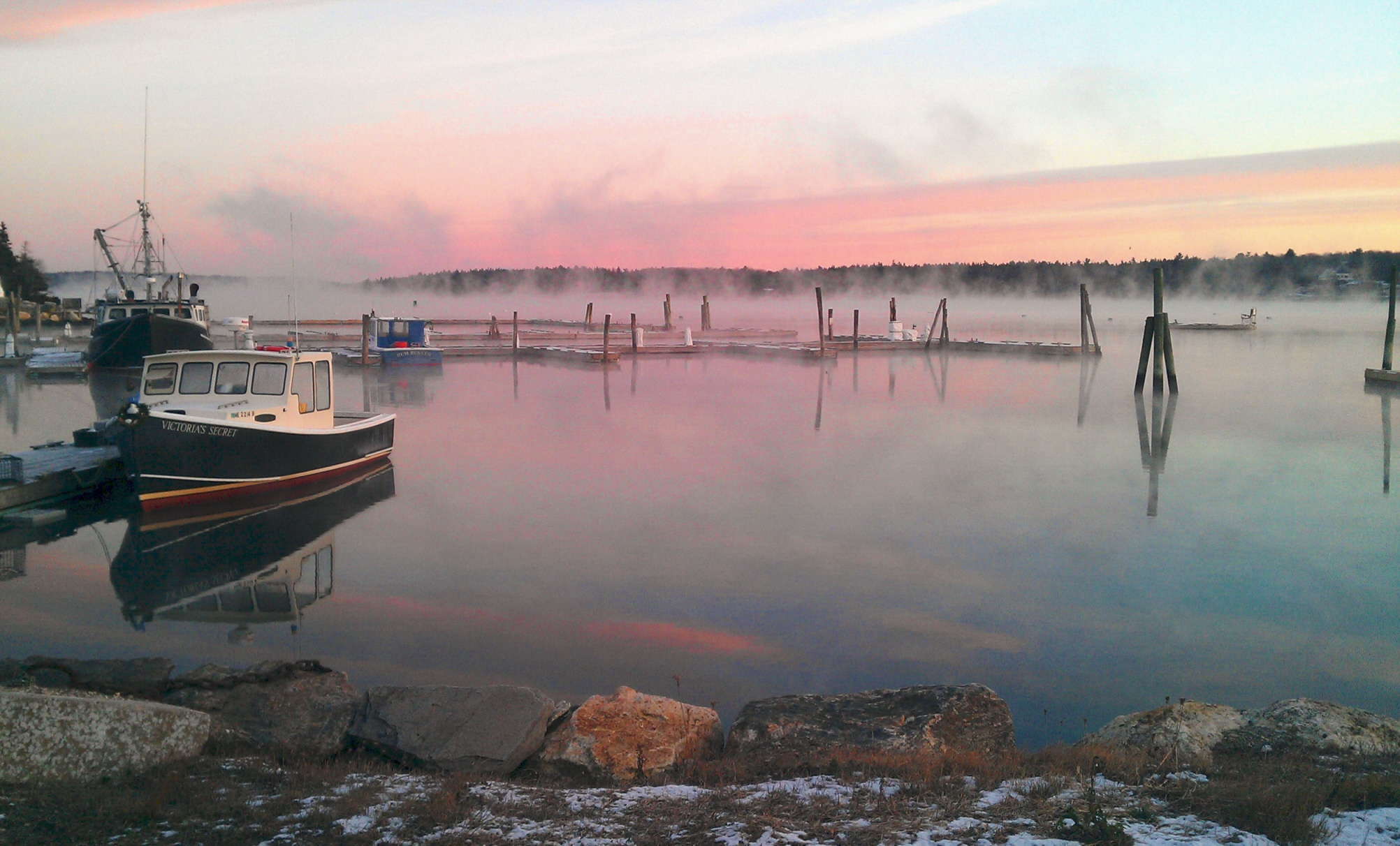 Foggy, Winter Coastline Sunrise (user submitted)