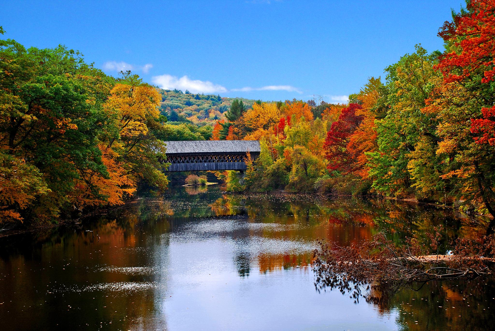Bridge Over The Contoocook In Henniker, Nh (user submitted)