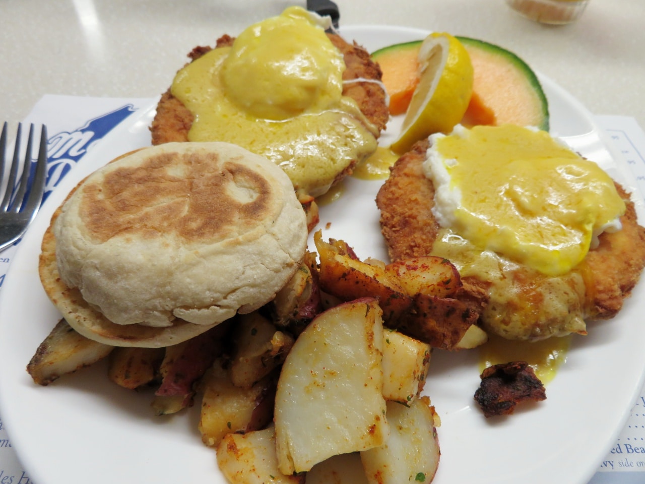 The Myles Henry Downeast Benedict at the Maine Diner in Wells, Maine