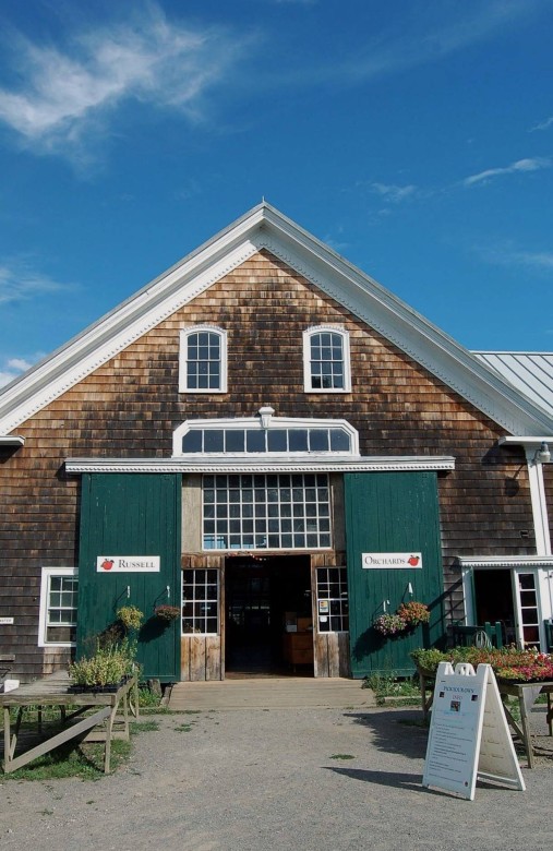 The farm store at Russell Orchards.