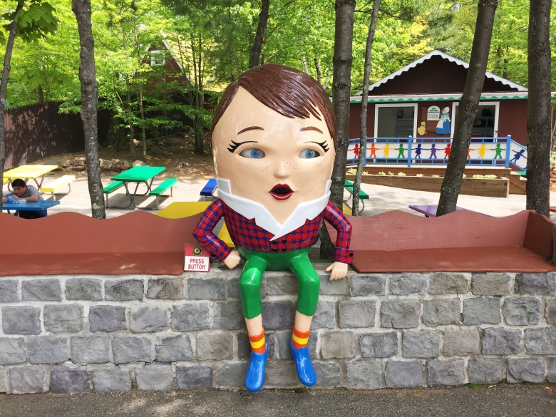 The Humpty Dumpty statue at Story Land is a popular spot for photos. 