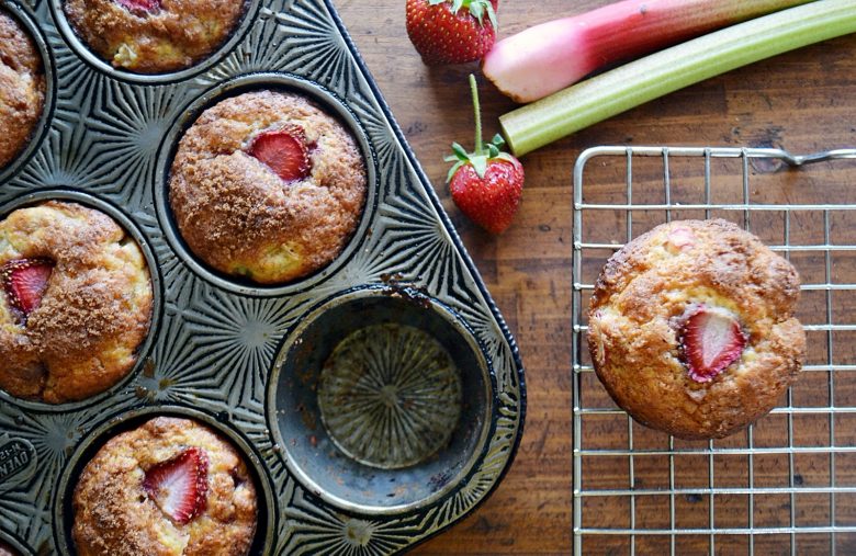 Strawberry-Rhubarb Muffins