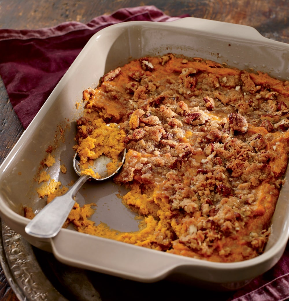Bourbon-Sweet Potato Casserole with Streusel Topping