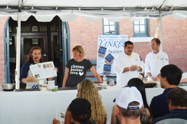 Part of Yankee's involvement at this year's event included a demonstration of the dishes in the May/June 2016 issue. Here, senior food editor Amy Traverso reviews the recipes featured in the demo with author (and cheesemaker) Alison Shaw of Vermont Creamery.